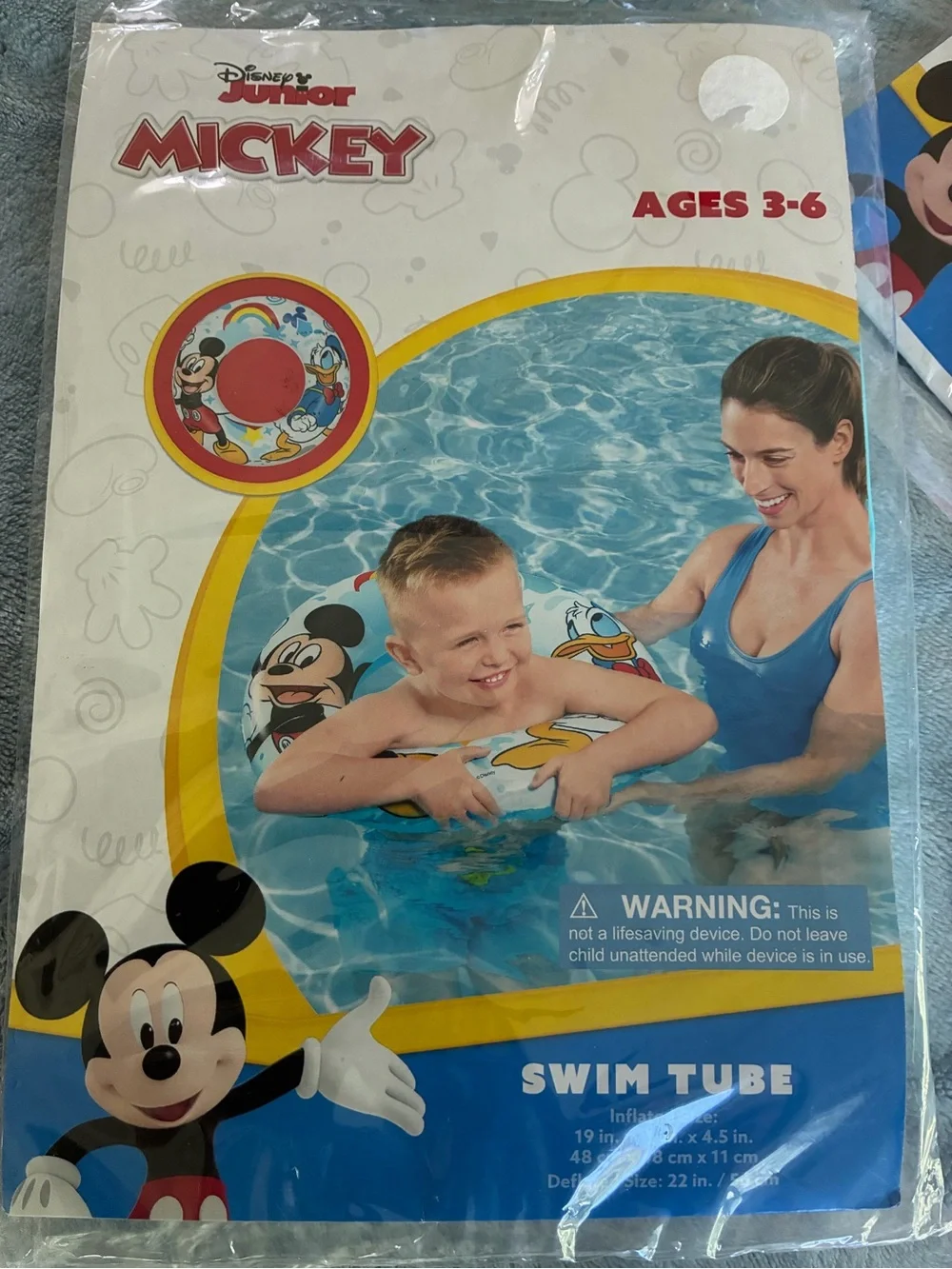 Mickey Mouse Kids Swim Tube & Arm Bands - set of four piece child goggles